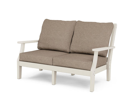 Country Living Wovendale Deep Seating Loveseat in Sand / Spiced Burlap