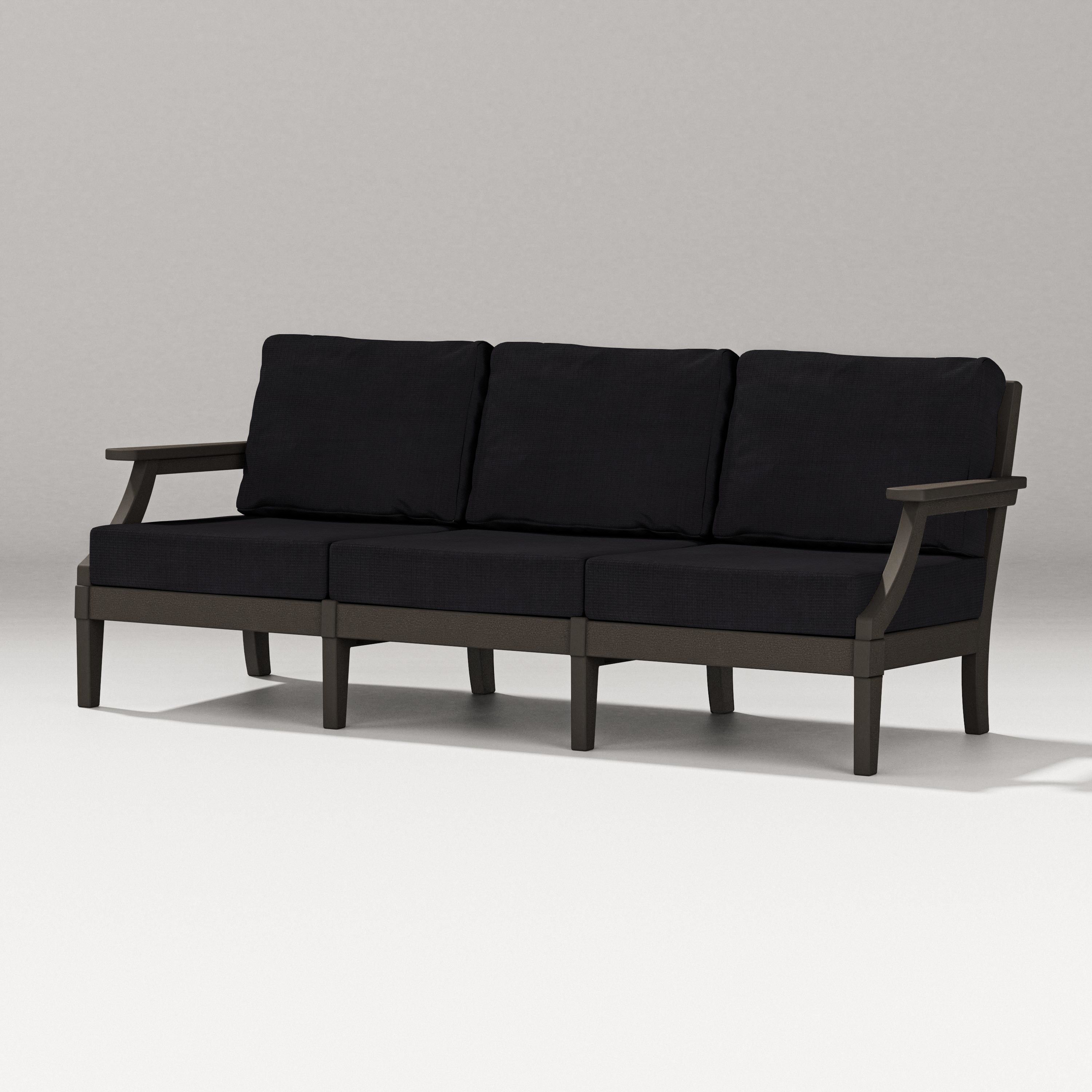 PW Designer Series Estate Sofa in Vintage Coffee / Midnight Linen