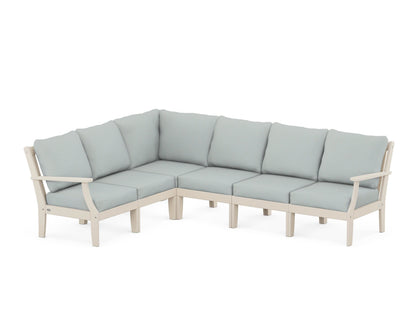 POLYWOOD® Braxton Modular 6-Piece Deep Seating Set in Sand / Spa