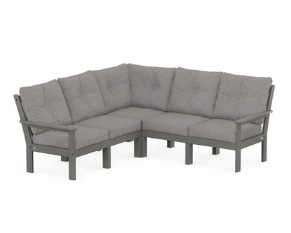 POLYWOOD® Vineyard 5-Piece Sectional in Slate Grey / Grey Mist