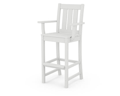 POLYWOOD® Oxford Bar Arm Chair in White