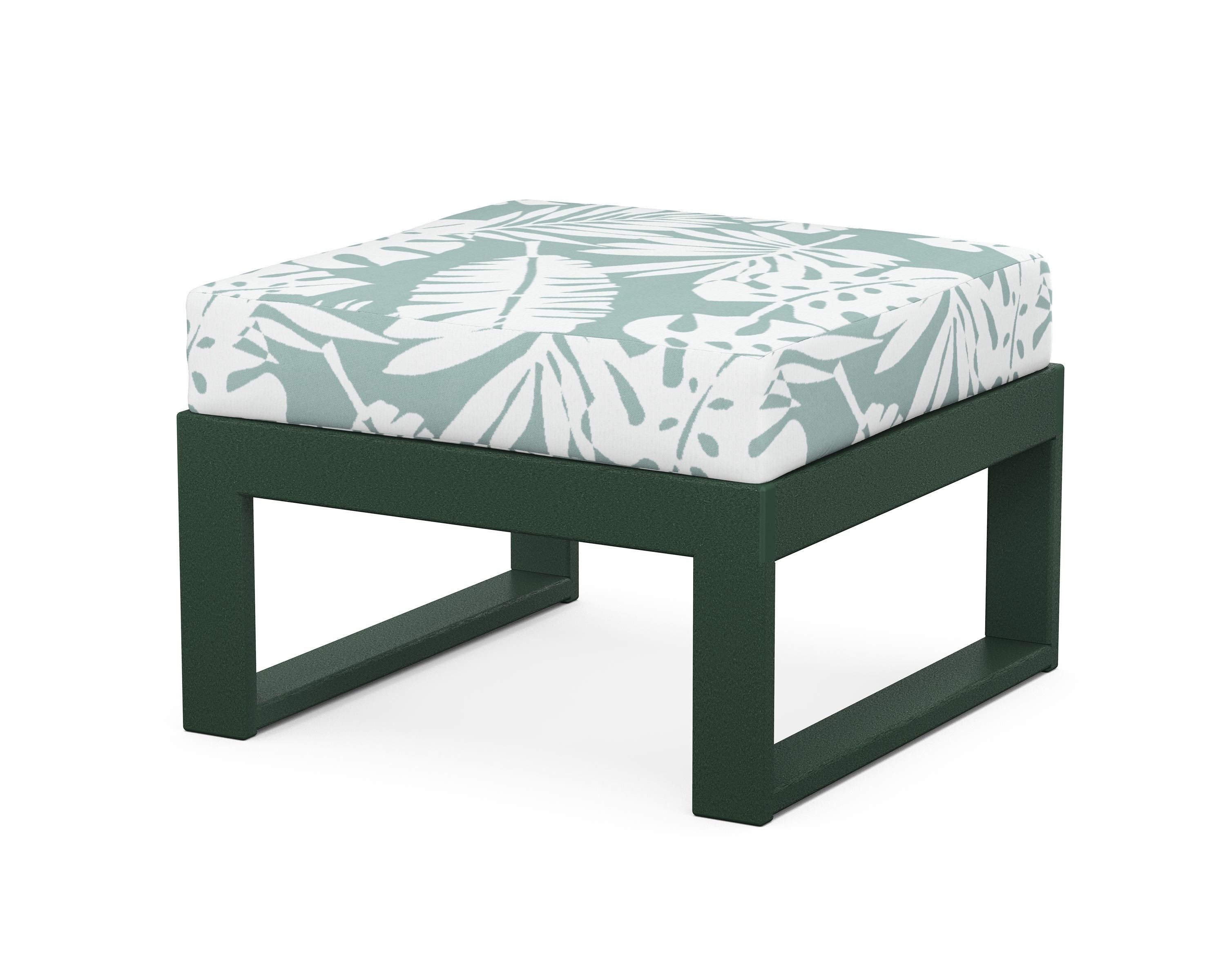 Unbranded Modular Ottoman - Modern in Green / Leaf Glacier Spa