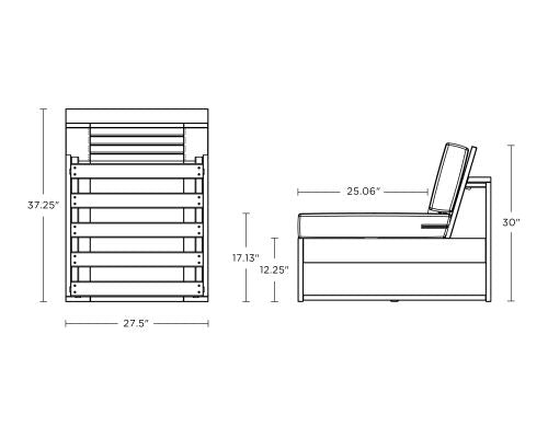 Latitude Modular Armless Chair