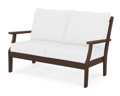 POLYWOOD® Braxton Deep Seating Loveseat in Mahogany / Natural