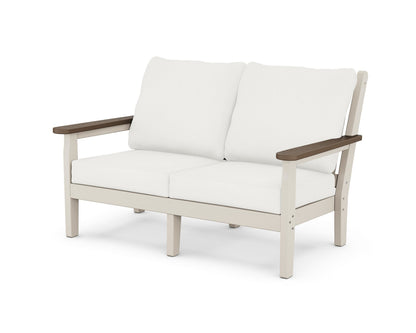 POLYWOOD® Chippendale Deep Seating Loveseat in Sand / Kona / Natural Linen