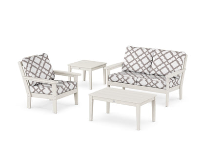 Country Living Wovendale 4-Piece Deep Seating Set in Sand / Trellis Grey Mist