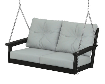 POLYWOOD® Vineyard Deep Seating Swing in Black / Spa
