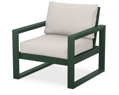 POLYWOOD® EDGE Club Chair in Green / Cast Ash