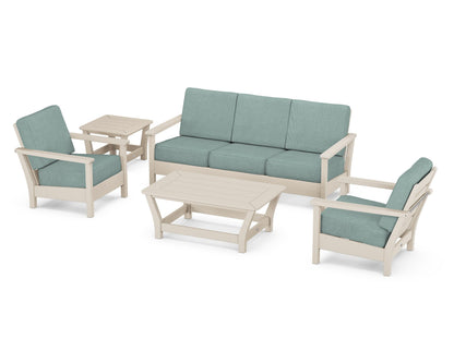 POLYWOOD® Harbour 5-Piece Deep Seating Set in Sand / Glacier Spa