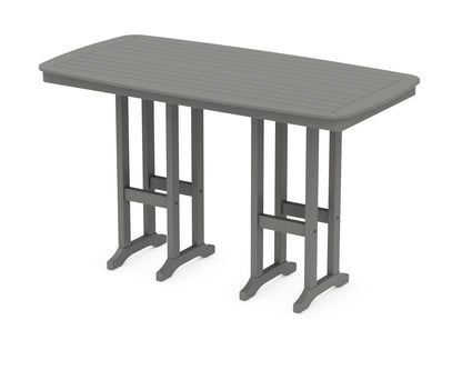 POLYWOOD® Nautical 37" x 72" Bar Table in Slate Grey