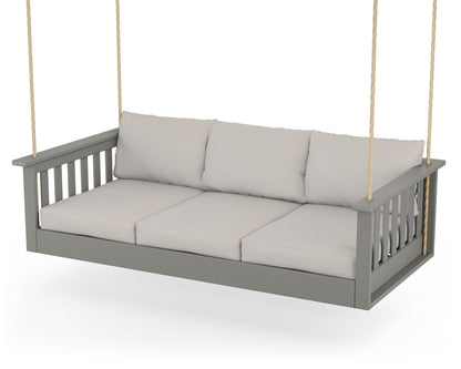 POLYWOOD® Vineyard Daybed Swing in Slate Grey / Cast Ash