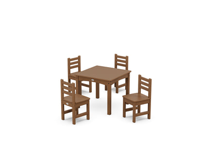 POLYWOOD® Lakeside Toddler 5-Piece Dining Set in Teak