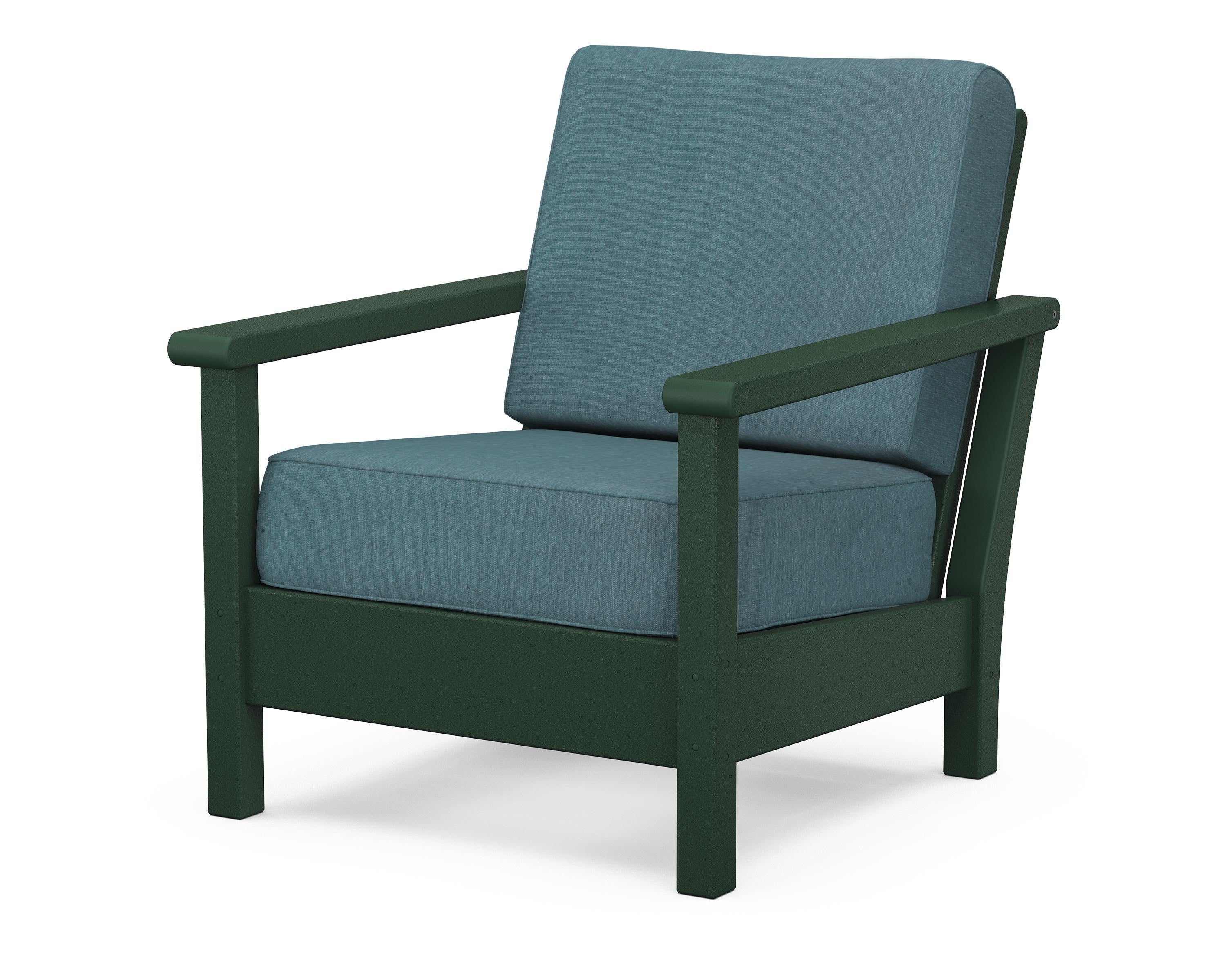 POLYWOOD® Harbour Deep Seating Chair in Green / Ocean Teal