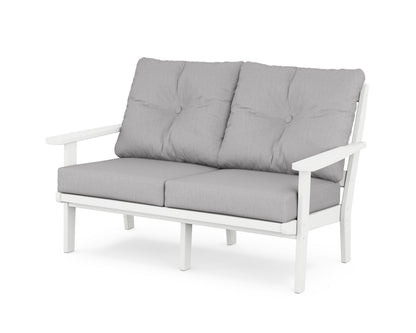 POLYWOOD® Mission Deep Seating Loveseat in White / Granite