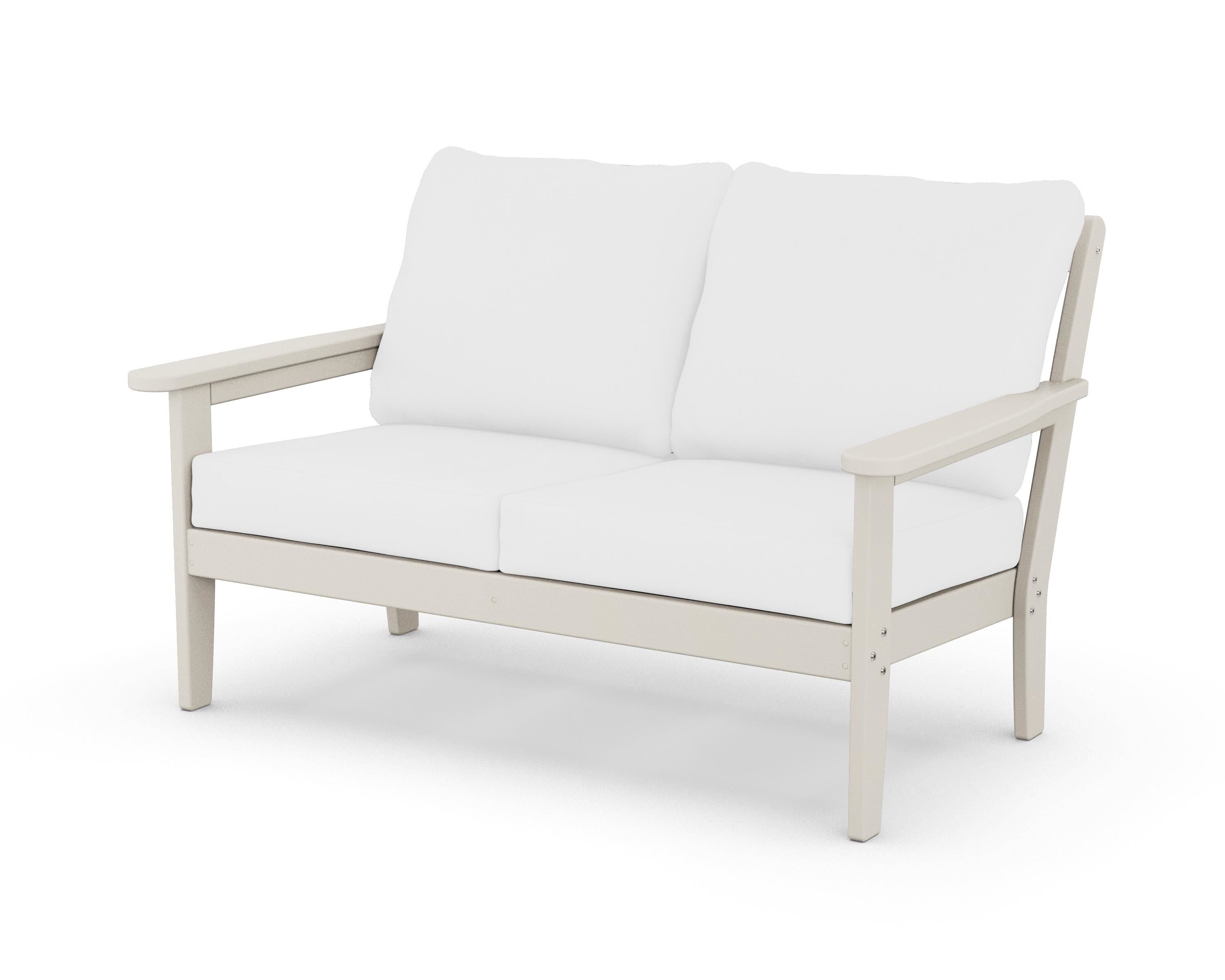 Country Living Cottage Deep Seating Loveseat in Sand / Natural