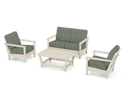 POLYWOOD® Harbour 4-Piece Deep Seating Set in Sand / Cast Sage