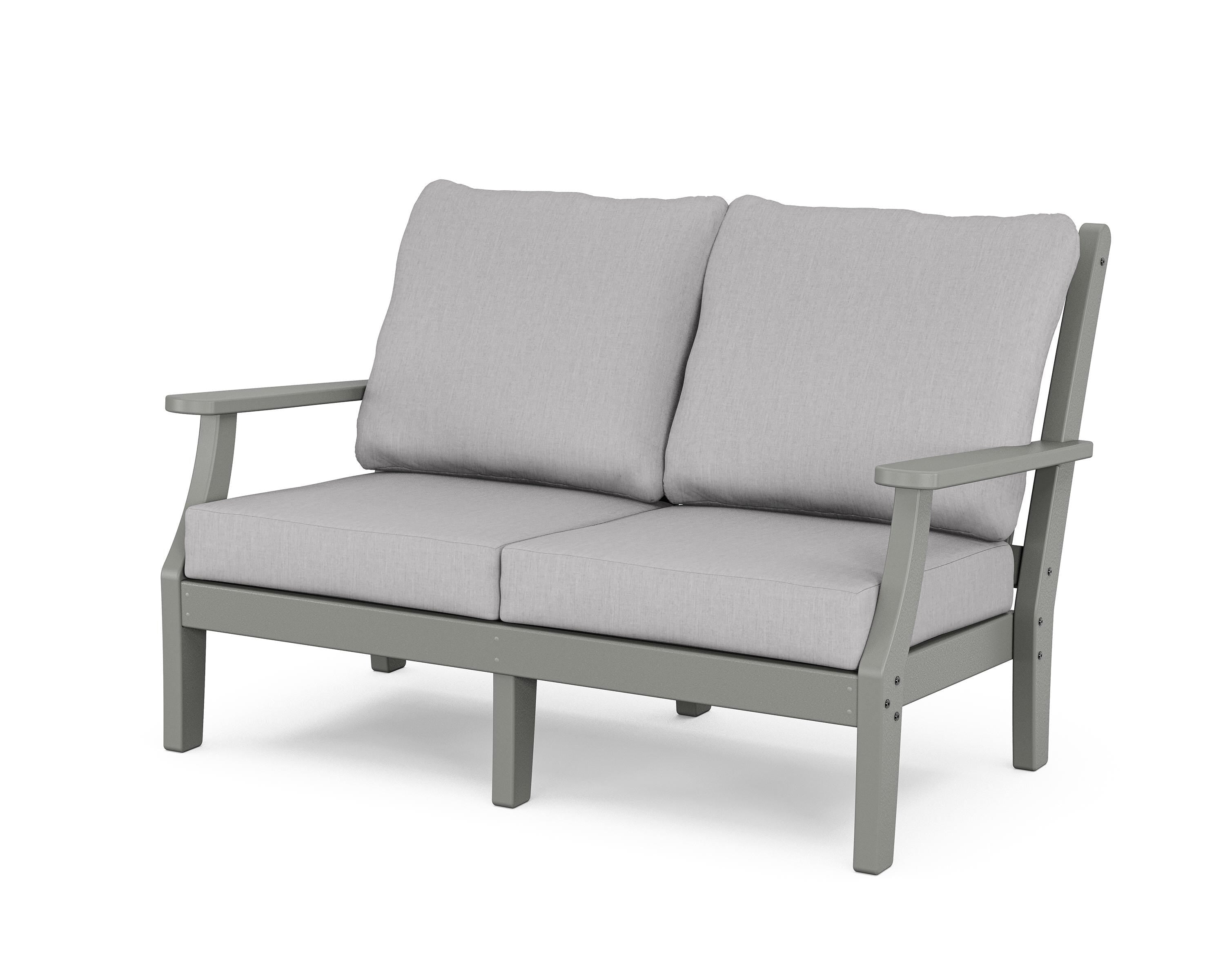 Country Living Wovendale Deep Seating Loveseat in Slate Grey / Granite