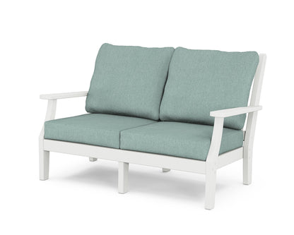 Country Living Wovendale Deep Seating Loveseat in White / Glacier Spa