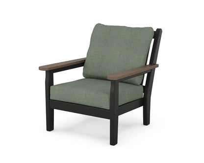 POLYWOOD® Chippendale Deep Seating Chair in Black / Kona / Cast Sage