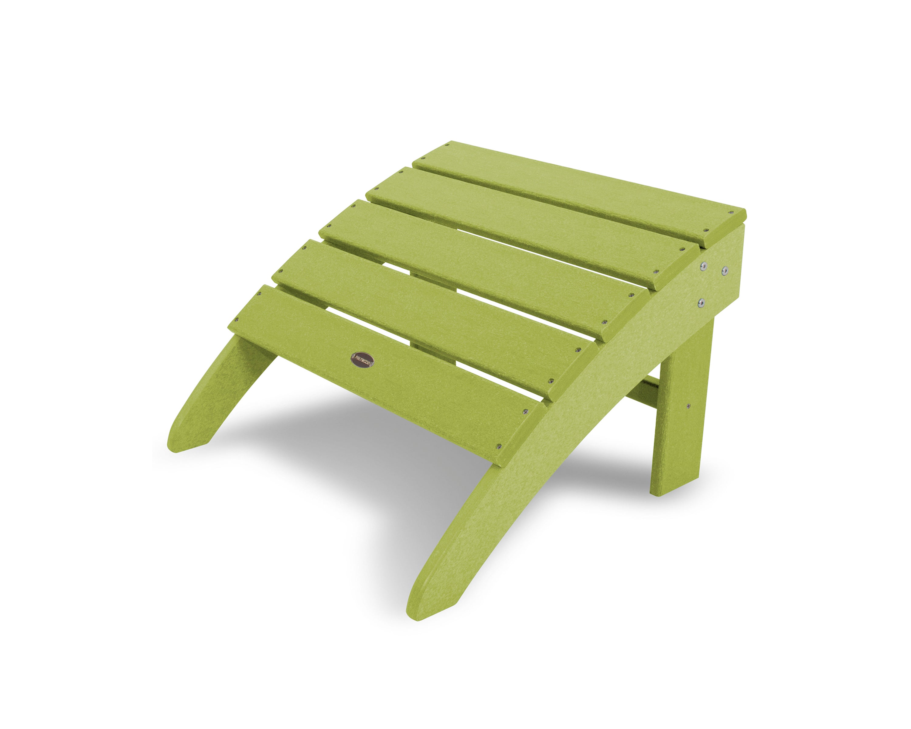 POLYWOOD® South Beach Adirondack Ottoman in Lime