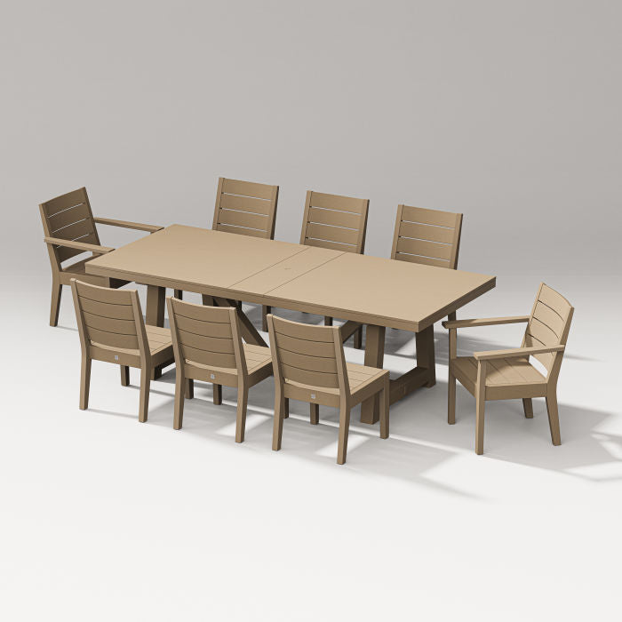 Latitude 9-piece A-frame Table Dining Set