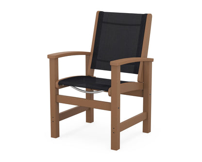 POLYWOOD® Coastal Dining Chair in Teak / Black Sling