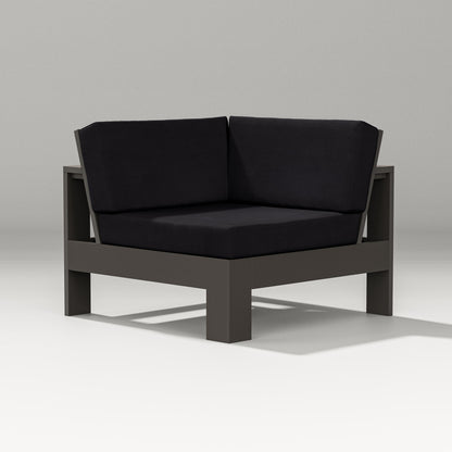 PW Designer Series Latitude Modular Corner Chair in Vintage Coffee / Midnight Linen