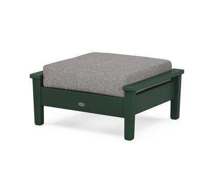 POLYWOOD® Prescott Deep Seating Ottoman in Green / Grey Mist