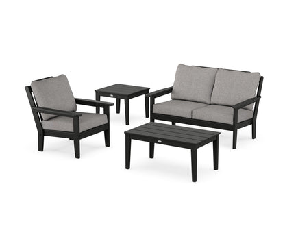 Country Living Wovendale 4-Piece Deep Seating Set in Black / Grey Mist