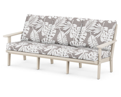 POLYWOOD® Lakeside Deep Seating Sofa in Sand / Leaf Grey Mist