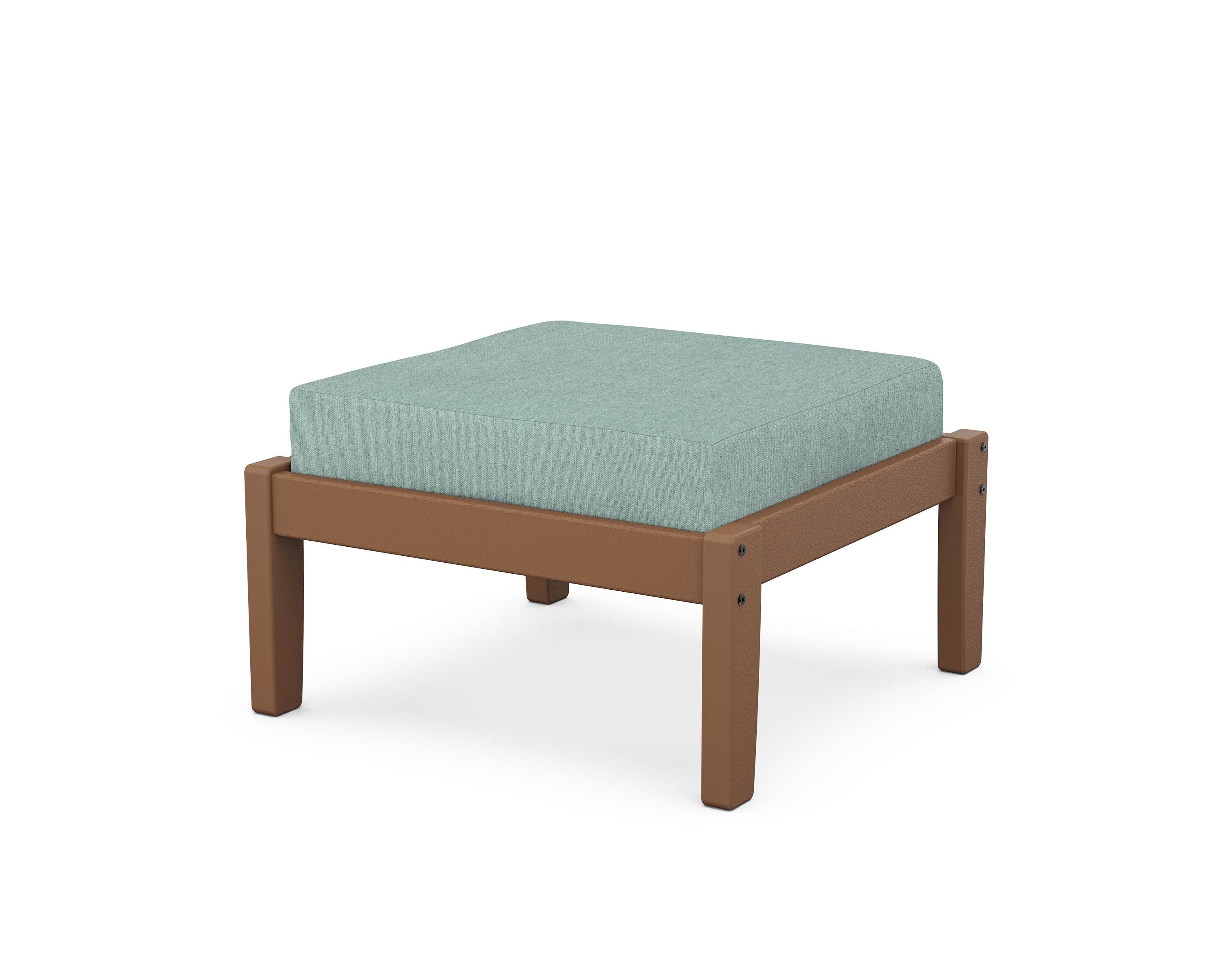 Unbranded Deep Seating Ottoman in Teak / Glacier Spa