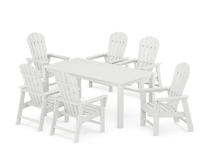 POLYWOOD® South Beach 7-Piece Parsons Dining Set in White