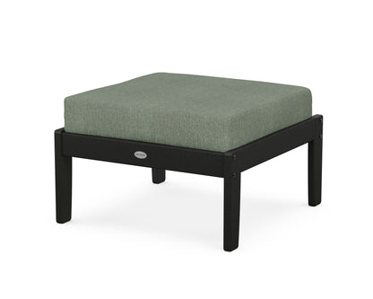 POLYWOOD® Braxton Deep Seating Ottoman in Black / Cast Sage