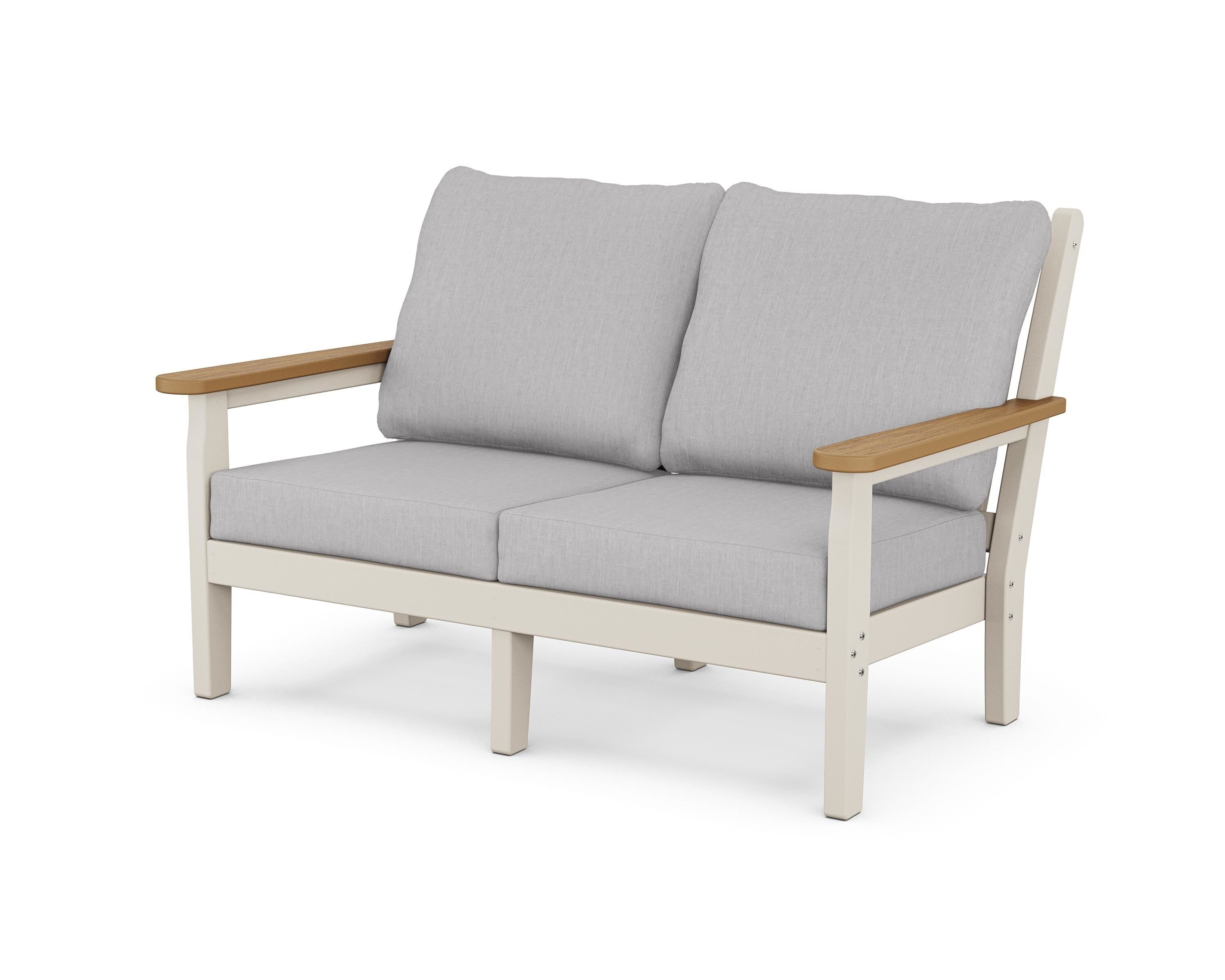POLYWOOD® Chippendale Deep Seating Loveseat in Sand / Natural / Granite