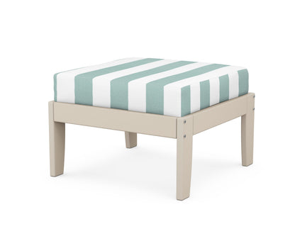 Unbranded Modular Ottoman - Classic in Sand / Cabana Stripe Glacier Spa