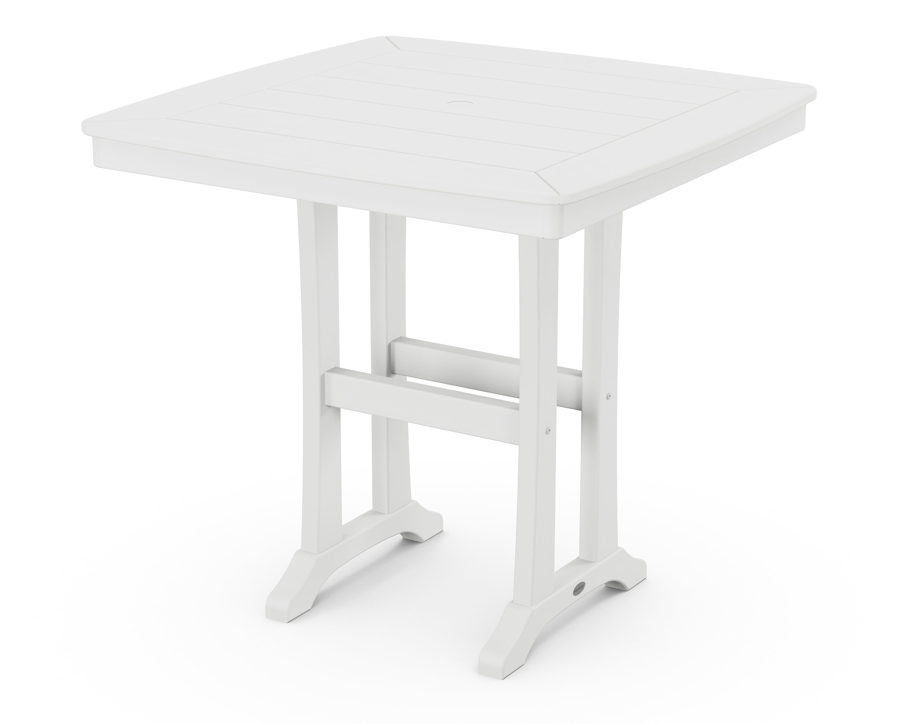 POLYWOOD® Nautical Trestle 37" Counter Table in White