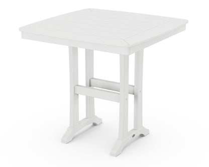 POLYWOOD® Nautical Trestle 37" Counter Table in White