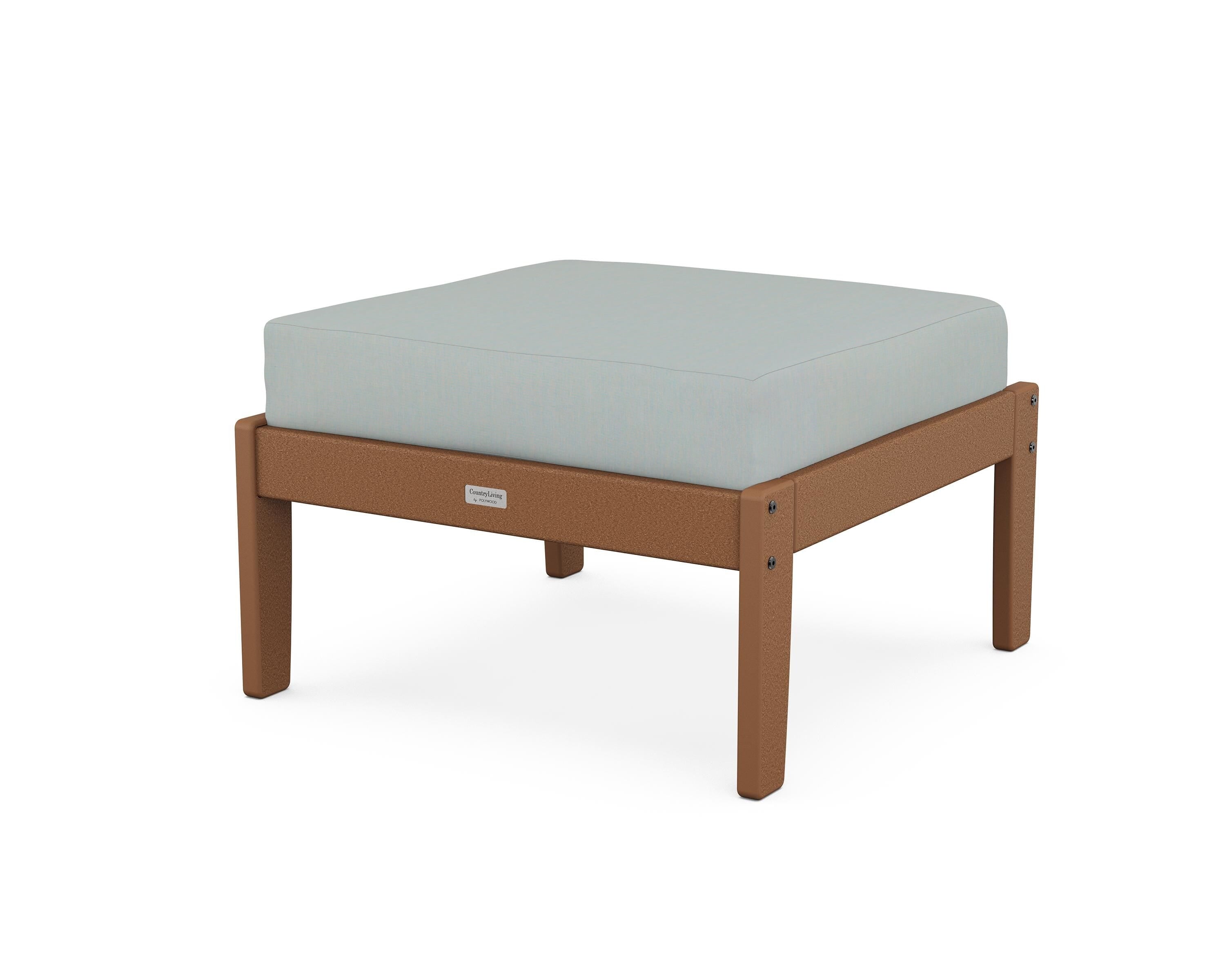 Country Living Cottage Deep Seating Ottoman in Teak / Spa