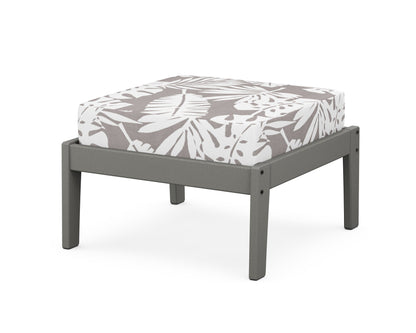 Unbranded Deep Seating Ottoman in Slate Grey / Leaf Grey Mist