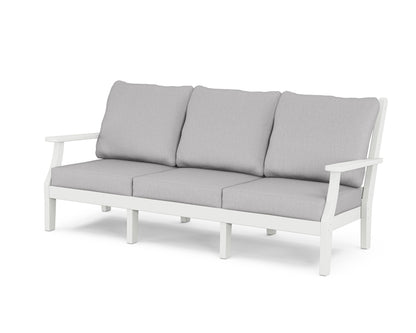 Country Living Wovendale Deep Seating Sofa in White / Granite