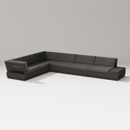 PW Designer Series Elevate 7-Piece Corner Sectional in Vintage Coffee / Spectrum Carbon