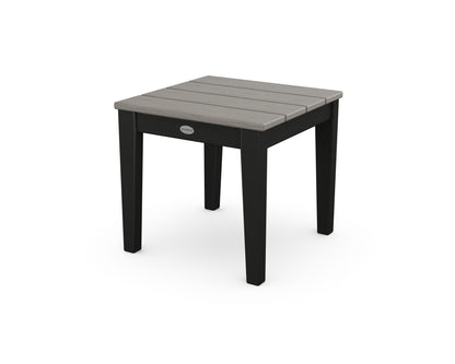 POLYWOOD® Newport 18" End Table in Black / Driftwood
