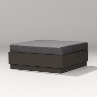 PW Designer Series Elevate Lounge Ottoman in Vintage Coffee / Ash Charcoal