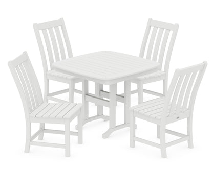 POLYWOOD® Vineyard 5-Piece Side Chair Dining Set in White