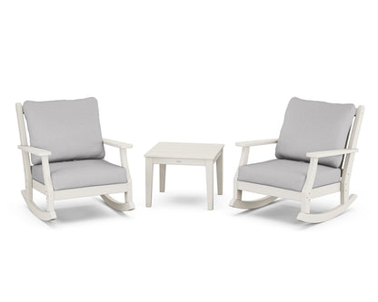 Country Living Wovendale 3-Piece Deep Seating Rocker Set in Sand / Granite