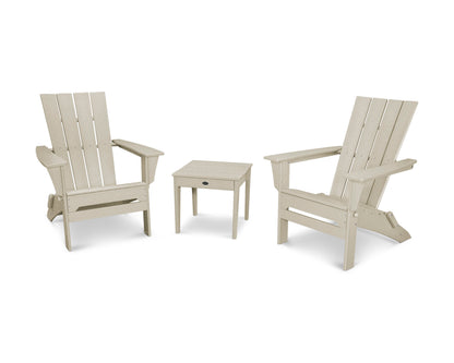 POLYWOOD® Quattro Folding Chair 3-Piece Adirondack Set in Sand