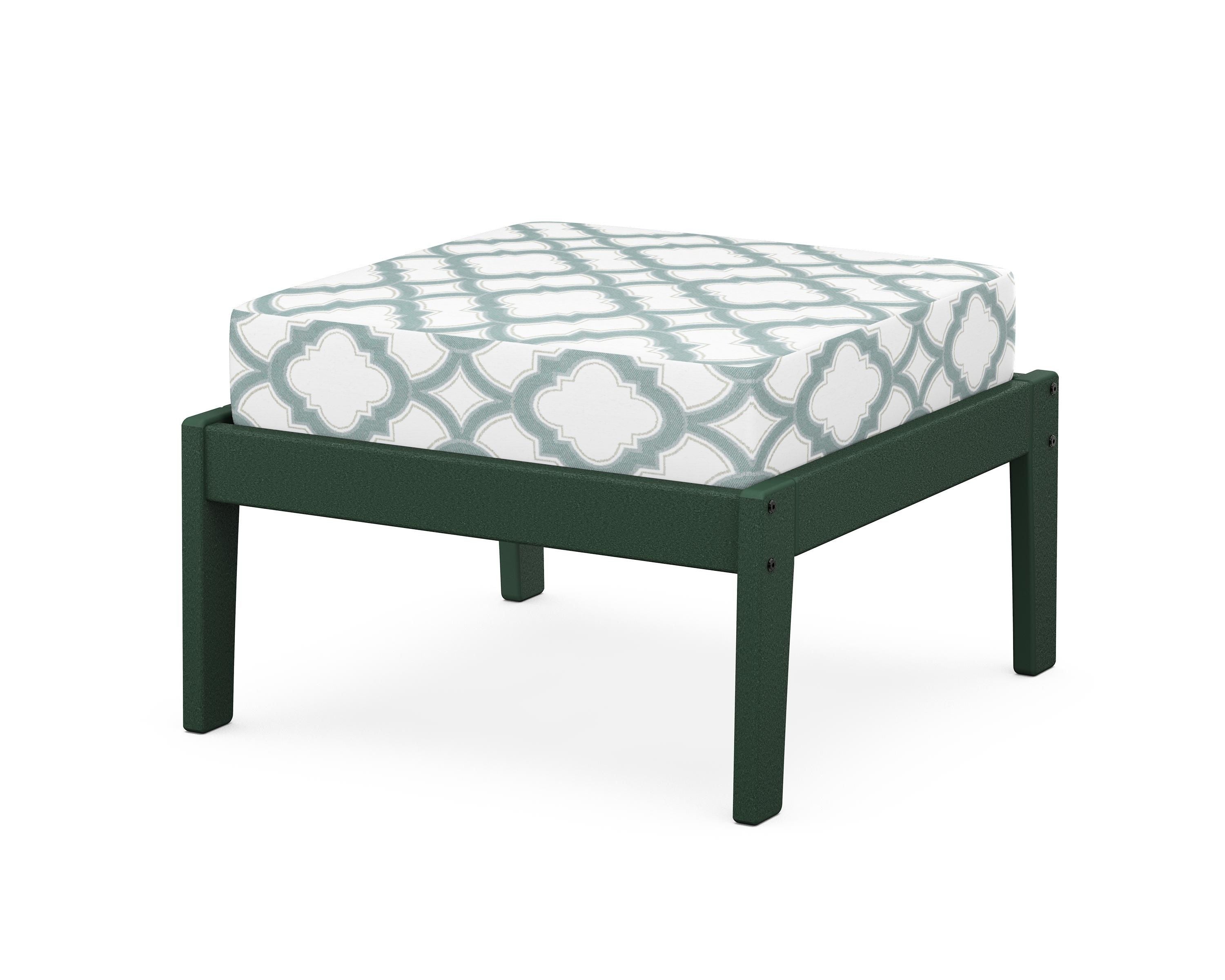 Unbranded Deep Seating Ottoman in Green / Trellis Glacier Spa
