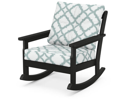 Vineyard Deep Seating Rocking Chair - Black
