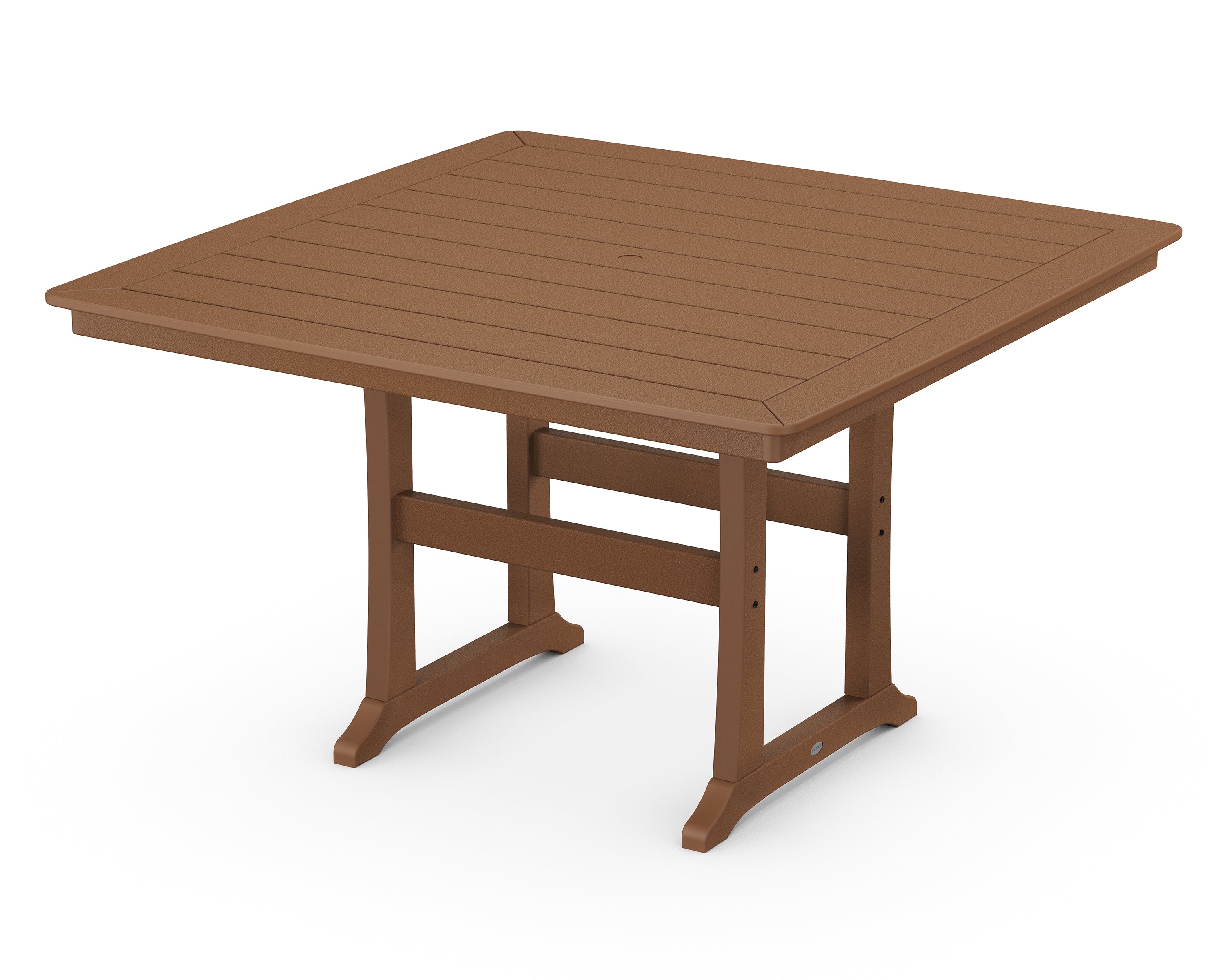 POLYWOOD® Nautical Trestle 59" Counter Table in Teak