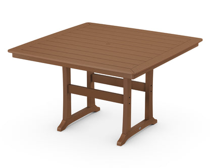 POLYWOOD® Nautical Trestle 59" Counter Table in Teak